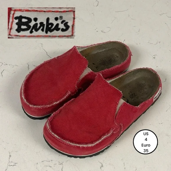 Birkenstock Shoes Birkis Clog Classic Skipper Red Ladies